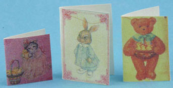 Dollhouse Miniature Easter Cards 3Pcs.